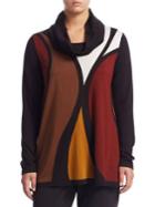 Marina Rinaldi, Plus Size Silk & Cashmere Colorblock Sweater