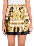 Versace Pleated Jersey Mini Skirt