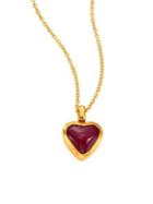 Gurhan Amulet Hue Ruby Heart & 18-24k Yellow Gold Pendant Necklace