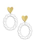Lizzie Fortunato Saint Valentine 18k Goldplated Clear Hoop Drop Earrings