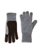 Brunello Cucinelli Perforated Cashmere & Suede Gloves