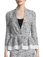 Carolina Herrera Splatter-print Tweed Jacket