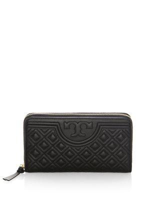 Tory Burch Fleming Zip Continental Leather Wallet