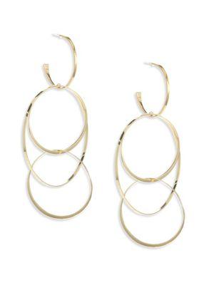 Lana Jewelry Bond 14k Yellow Gold Large Flat Hoop Earrings