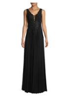 Basix Black Label Embroidered-bodice Column Gown