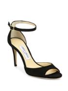Jimmy Choo Annie 85 Suede D'orsay Ankle-strap Sandals