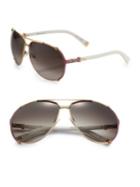 Dior Chicago 63mm Metal Aviator Sunglasses