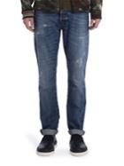 Valentino Light Washed Distressed Denim Jeans