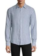 Michael Kors Pinstripe Linen Button-down Shirt