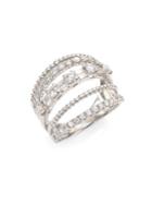 Shay Mixed Diamond & 18k White Gold 5-row Ring