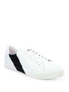 Moncler Remi Striped Leather Sneakers