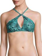 Vix By Paula Hermanny Snake-print Halter Bikini Top