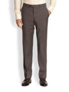 Saks Fifth Avenue Collection Wool Check Trousers