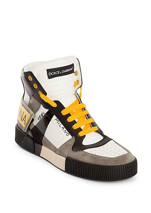 Dolce & Gabbana Milano High-top Leather & Suede Sneakers