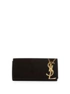 Saint Laurent Monogram Small Flap Velvet Clutch