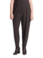 Eileen Fisher, Plus Size Drawstring Slouchy Ankle Pants