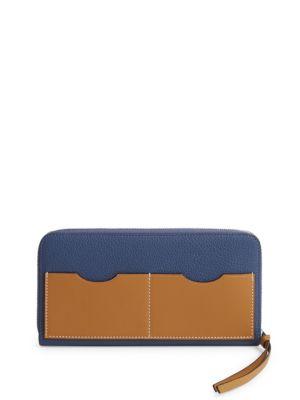 Loewe Colorblock Leather Zip-around Wallet