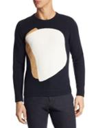 Solid Homme Crewneck Geometric Sweater