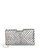 Milly Reptile Leather Clutch