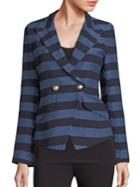 Smythe Striped Crossover Blazer