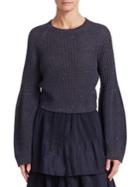 Brunello Cucinelli Cropped Bell Sleeve Sweater