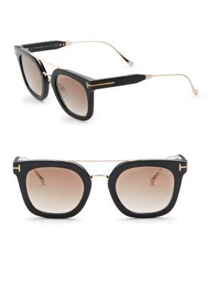 Tom Ford Eyewear Alex 51mm Mirrored Square Sunglasses