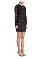 Coach Meadow Floral Ruffle Lace Sleeve A-line Dress