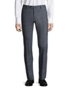 Saks Fifth Avenue X Traiano Regular-fit Flat-front Stretch Trousers