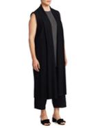 Eileen Fisher, Plus Size Shawl Long Wool Vest