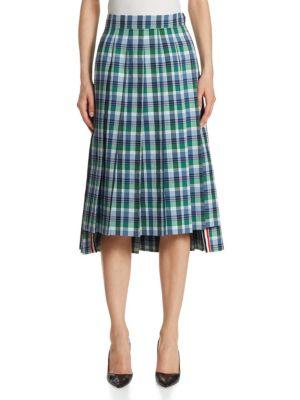 Thom Browne Dropped Back Pleated Skirt