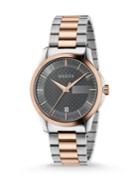 Gucci G-timeless Stainless Steel & Pink Gold Bracelet Watch
