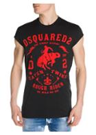 Dsquared2 Rough Rider Graphic Cap-sleeve Tee