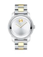 Movado Bold Iconic Diamond And Stainless Steel Bracelet Watch