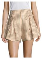 Zimmermann Painted Heart Striped Linen Shorts