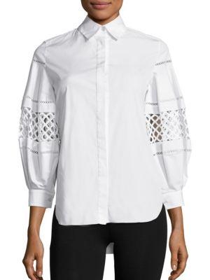 Carolina Herrera Cotton Button Front Shirt