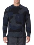 Eleventy Distressed Camouflage Sweater