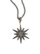 Nina Gilin Champagne Diamond Starburst Pendant Necklace