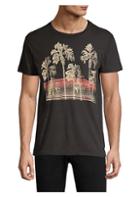 Sol Angeles Classic-fit Pinstripe Palm Tree Graphic Pocket Tee