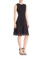 Shoshanna Midnight Floral Lace Fit-&-flare Dress