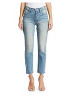 Mother Tomcat Straight Cropped Jeans