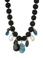 Nest Horn Bead Teal Apatite Charm Necklace