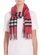 Burberry Fuschia Giant Check Cashmere Scarf