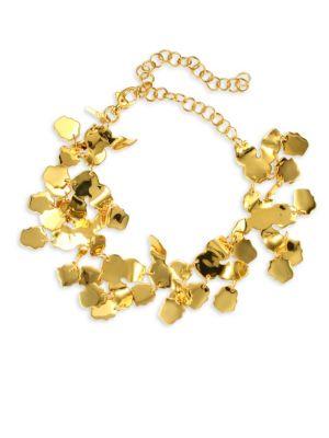 Lele Sadoughi Rio Golden Lily Statement Necklace