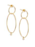 Zoe Chicco Diamond & 14k Yellow Gold Double-circle Drop Earrings