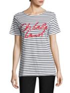 Each X Other Striped Cotton Graphic Tee