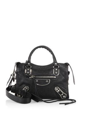 Balenciaga Mini City Leather Top Handle Bag