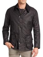 Barbour Ashby Waxed Corduroy-trim Jacket