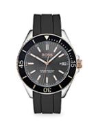 Hugo Boss Ocean Edition Stainless Steel & Black Silicone Strap Watch