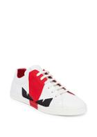 Fendi Leather Colorblock Sneakers