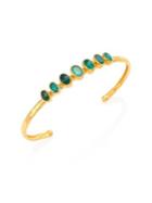 Gurhan Amulet Hue Emerald & 24k Yellow Gold Bangle Bracelet